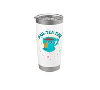 Tea Party Time Tea Lovers English Tea Funny Gobelet isotherme en acier inoxydable double paroi