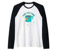 Tea Party Time Tea Lovers English Tea Funny Manche Raglan