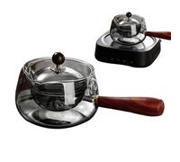 Tea Pot, Tea Infuser, Glass Teapot with Infuser, Tea Brewing Accessories, 17 Ounce Capacity, Versatile Glass Teapot with Infuser, 17 Ounce Rotatable Stovetop Safe for Perfect Brews