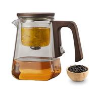 Tea Pot With Infusers for Loose - Glass Kettle Teapot With Strainer,Multifunctional Water Separation Teapot Magnetic Glass Filter Set for Green Black Oolong Hot Or Cold Tea
