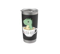 Tea Rex - Drôle de dinosaure T-Rex mignon buveur de thé kawaii Gobelet isotherme en acier inoxydable double paroi