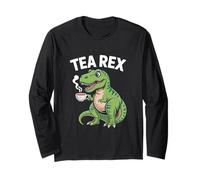 Tea Rex Funny Dinosaur Tea Amateur Manche Longue