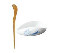Tea Scoop en Céramique avec Cuillère, Style Vintage Élégant