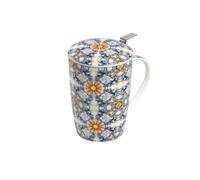 TEA SHOP - Tasse à Thé avec Filtre et Couvercle - Mug Super Jumbo Chiara - Tasse pour Thés et Infusions en Porcelaine