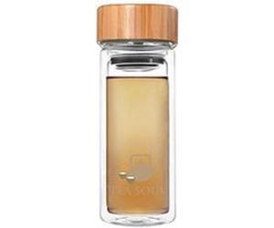 Tea soul b6021463 thermos avec couvercle verre/bambou transparent 350 ml Transparent