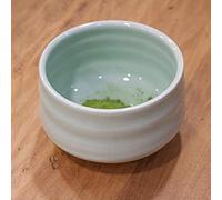 TEA SOUL, Bol en porcelaine Ru, Bol à Thé Matcha Japonais, Vert, Capacité : 630 ML