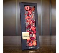 Tea Soul | Chocolat au lait avec tranches de fraise, framboise et or 110 gr