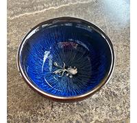 TEA SOUL • Tasse à thé Jianzhan Tenmoku avec carpe en argent 50 ml