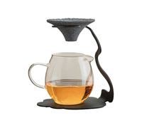 Tea Strainer - No Hole Loose Leaf Colander with Iron Stand, Fine Mesh Tea Filter for Brewing Enhances Flavor Softens Water Cooking Baking Cocktail Milk Straining Kitchen Tool