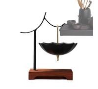 Tea Strainer Umbrella Ceramic Leaf Colander - Loose Leaf Filter For Brewing Enhancement | Ceramic Body With Stand Fine Mesh Tool For Tea Coffee Cooking Baking Cocktail Milk Use