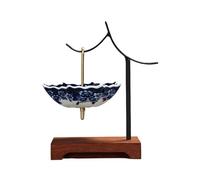 Tea Strainer Umbrella Ceramic Leaf Colander - Loose Leaf Filter For Brewing Enhancement | Ceramic Body With Stand Fine Mesh Tool For Tea Coffee Cooking Baking Cocktail Milk Use