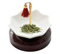 Tea Strainer Umbrella Design, Ceramic Leaf Colander, Stand Device with Sturdy Build, Premium Kitchen Accessory, Daily Use for Loose Tea Enhances Flavor Softens Water Cooking Baking Cocktail Brewing