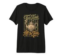 Tea Time All The Time Amoureux de théière T-Shirt Haut de Gamme