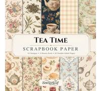 Tea Time Scrapbook Paper: Double-Sided Craft Paper - Perfect for Scrapbooking, Card Making, Junk Journaling, Collage and Mixed Media