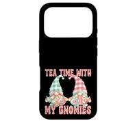 Tea Time with My Gnomies Funny Saying for Women Teacher Mom Coque pour iPhone 17 Pro