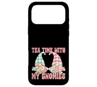 Tea Time with My Gnomies Funny Saying for Women Teacher Mom Coque pour iPhone 17 Pro Max