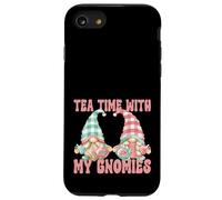 Tea Time with My Gnomies Funny Saying for Women Teacher Mom Coque pour iPhone SE (2020) / 7/8