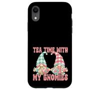 Tea Time with My Gnomies Funny Saying for Women Teacher Mom Coque pour iPhone XR