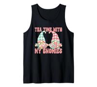 Tea Time with My Gnomies Funny Saying for Women Teacher Mom Débardeur