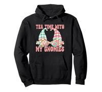 Tea Time with My Gnomies Funny Saying for Women Teacher Mom Sweat à Capuche