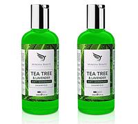Tea Tree Oil Anti Dandruff Shampoo - [Made In UK] Therapeutic Grade | For Dry Itchy Flaky Scalp and Hair | Prevents Head Lice | 2 x 250ml