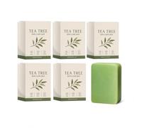 Tea Tree Oil Natural Bath Soap Bar, Anti-Fungal Skin Cleansing Soap for Cutaneous Mycoses, Controls Excessive Sweating & Body Odor, Relieves Itching, Targets Acne, Athlete’s Foot & Folliculitis