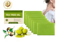 Tea Tree Oil Seife-Pflanzenbasierte Formulierung für Gesicht und Körper, Tea Tree Bar für Fuß- und Körpergeruchskontrolle, geeignet als Herren Seifen Bar, Hand Reinigung Seifenstangen (8)