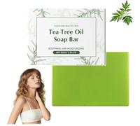 Tea Tree Oil Soap Bar,Tea Tree Face Wash,Hydrating Tea Tree Body Wash,Daily Deep Cleansing,Purification&Odor Management,While Locking in Moisture and Keeping Skin Fresh,Natural Organic Bar Soap (1PCS)