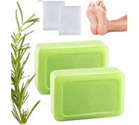 Tea Tree Oil Soap, Green Natural Foot Body Soaps, Plant-Base Formula Refreshing Cleanse Soap for All Women and Mens Types (2, Green)