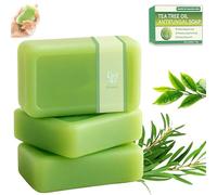 Tea Tree Oil Soap, Plant Relief Soap Bar for Daily Refreshing Cleanse, Natural Relief Soaps Bar for Men & Women, Gentle Exfoliating (3)
