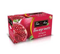 Tea4U Thé Noir à la Grenade, 25 Sachets Individuels, Mélange Premium de Thé de Ceylan et Saveurs Fruitées, Infusion Gourmande et Riche en Antioxydants, Chaud ou Glacé