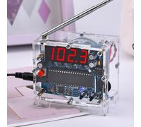 TEA5767 Kit radio FM à souder pour projets électroniques pour apprendre et enseigner aux enfants (pièces radio à monter soi-même, haut-parleur + étui + alimentation 5 V)