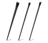 Teaaha Lot de 3 pinceaux biseautés pour eyeliner, 3 types de pinceaux de maquillage de qualité supérieure, applicateurs plats et biseautés, pinceaux à sourcils ultra fins et courbés pour outils