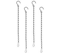 Teaaha Lot de 4 chaînes suspendues à fleurs de 33 cm - Chaîne en métal à suspendre - Avec crochet - Pour planteur, panier, mangeoire à oiseaux, lanternes - Ornements - Carillon éolien - Billboards -