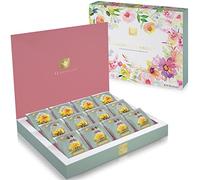 Teabloom Caisse à Thé Fleuri - Collection de 12 Thés en Fleurs Gourmets (36 Infusions) - Emballés dans une Élégante Boîte à Thé Cadeau Prête à Offrir
