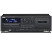 Teac AD-850-SE Lecteur CD et Lecteur Cassette avec Enregistrement et Lecture USB (entrée Microphone, Effet écho, karaoké, Conversion numérique-analogique) Noir