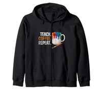 Teach Coffee Repeat Creative Art Teacher Painting Design Sweat à Capuche