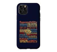 Teach What Matters Teacher Values Typographie Coque pour iPhone 11 Pro