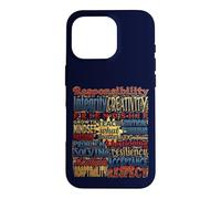 Teach What Matters Teacher Values Typographie Coque pour iPhone 16 Pro