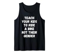 Teach Your Kids to Ride Bike Not Gender Father Bicycle Dad Débardeur