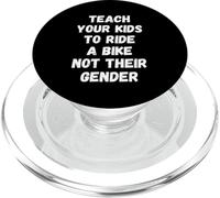Teach Your Kids to Ride Bike Not Gender Father Bicycle Dad PopSockets PopGrip pour MagSafe