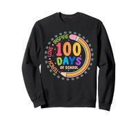 Teacher 100 Days of School Teach Love Inspire 100th Day Teacher Sweatshirt