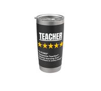 Teacher 5 étoiles Funny Five Stars Winning Funny Teacher Gobelet isotherme en acier inoxydable double paroi