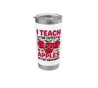 Teacher Apple Teach The Cute Apples in the Orchard School Gobelet isotherme en acier inoxydable double paroi