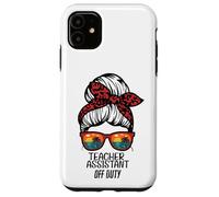 Teacher Assistant Off Duty Chignon Plage Coucher de Soleil drôle TA Coque pour iPhone 11
