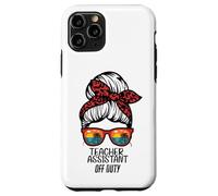 Teacher Assistant Off Duty Chignon Plage Coucher de Soleil drôle TA Coque pour iPhone 11 Pro