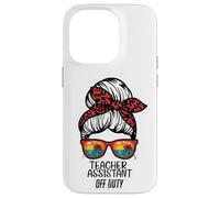 Teacher Assistant Off Duty Chignon Plage Coucher de Soleil drôle TA Coque pour iPhone 14 Pro