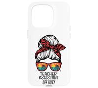 Teacher Assistant Off Duty Chignon Plage Coucher de Soleil drôle TA Coque pour iPhone 15 Pro