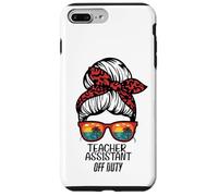 Teacher Assistant Off Duty Chignon Plage Coucher de Soleil drôle TA Coque pour iPhone 7 Plus/8 Plus