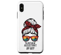Teacher Assistant Off Duty Chignon Plage Coucher de Soleil drôle TA Coque pour iPhone XS Max